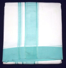 Load image into Gallery viewer, Plain 2 Inch Border Dhoti Dupatta Set