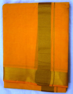 Gold Border Colored Dhoti Dupatta Set