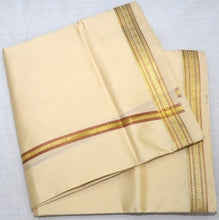 Load image into Gallery viewer, Art Silk Rudraksha Border Dhoti Dupatta Set