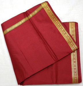 Art Silk Rudraksha Border Dhoti Dupatta Set