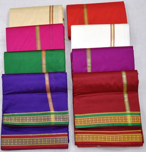 Art Silk Ganga Jamuna Border Set