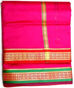 Art Silk Ganga Jamuna Border Set