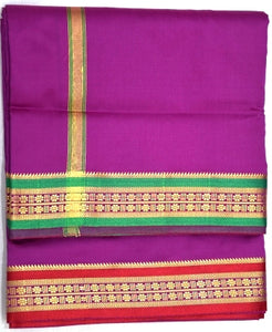 Art Silk Ganga Jamuna Border Set