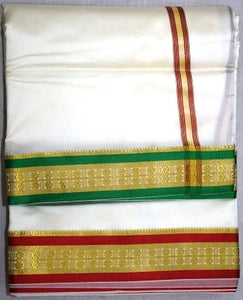 Art Silk Ganga Jamuna Border Set