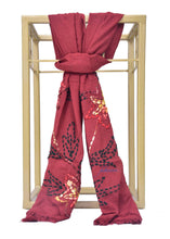 Load image into Gallery viewer, Coral Embroidered Scarf