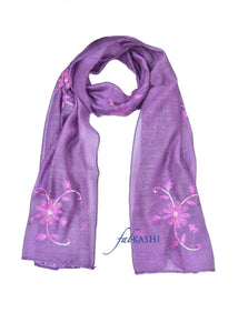 Amethyst Floral Scarf