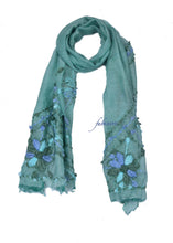 Load image into Gallery viewer, Teal Floral Scarf