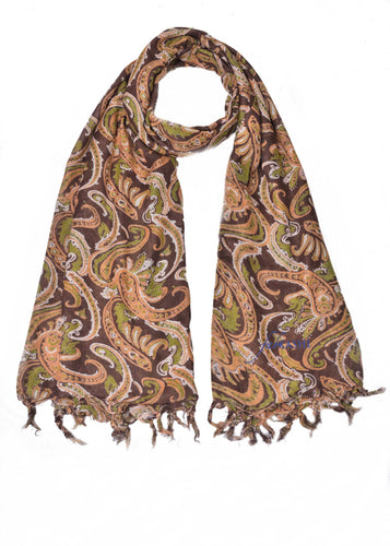 Brown Paisley Scarf