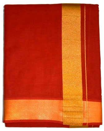 Gold Border Colored Dhoti Dupatta Set